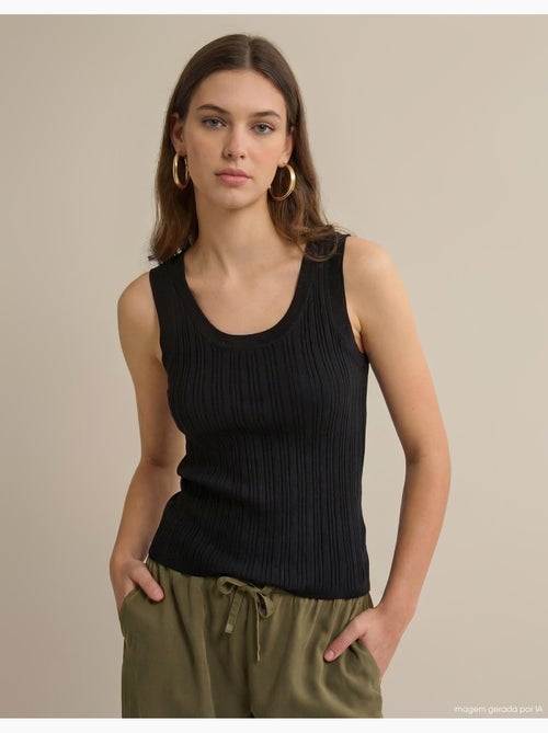 Blusa de punto acanalada, MO Fashion - Kiabi