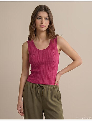 Blusa de punto acanalada, MO Fashion