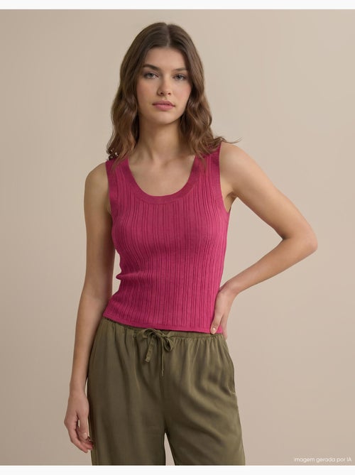 Blusa de punto acanalada, MO Fashion - Kiabi Blusa de punto acanalada, MO Fashion - Kiabi