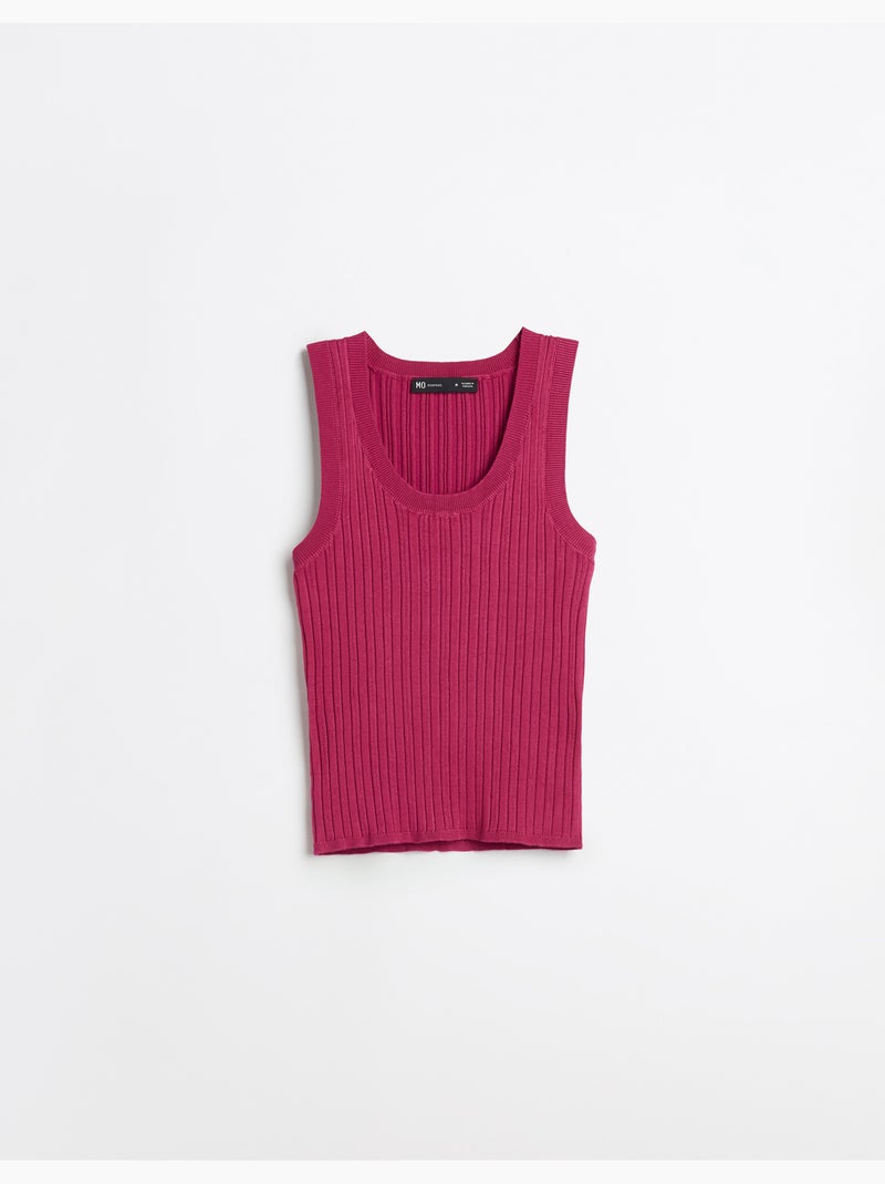 Blusa de punto acanalada, MO Fashion Rosa - Kiabi
