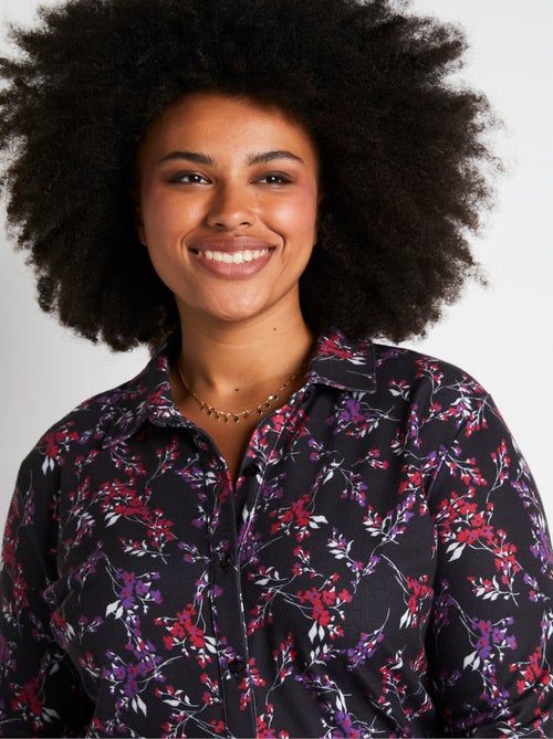 Blusa de punto cálida con flores - Afibel - Kiabi