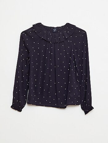 Blusa de punto crepé con cuello elástico - So Easy