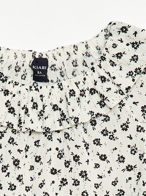 Blusa de punto crepé con cuello elástico - So Easy - Kiabi