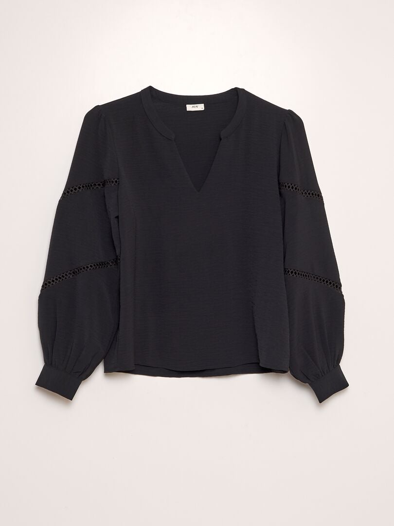 Blusa de punto crepé 'JDY' NEGRO - Kiabi