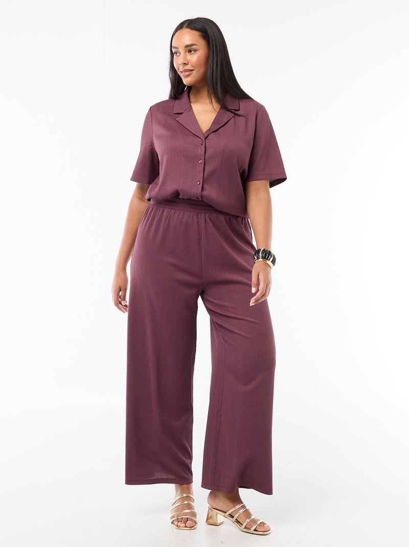 Blusa de punto crepé Rosa - Kiabi