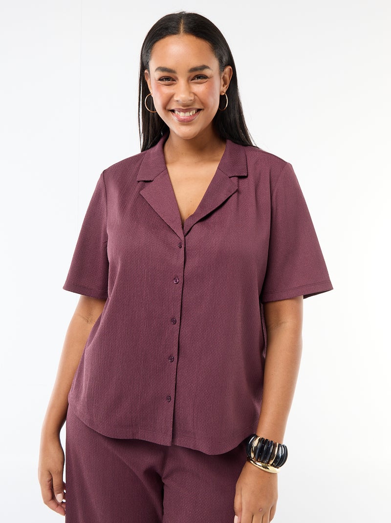 Blusa de punto crepé Rosa - Kiabi