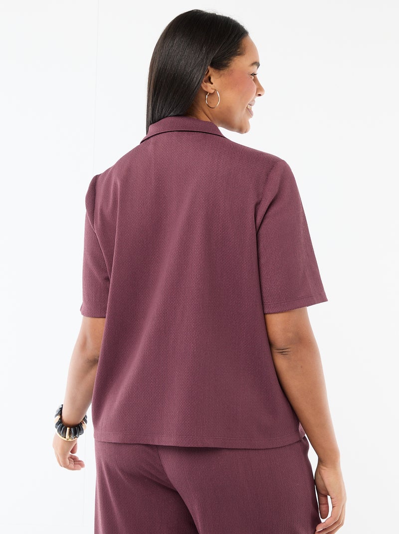 Blusa de punto crepé Rosa - Kiabi