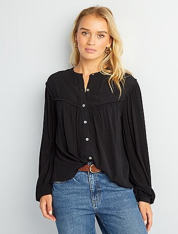 Blusa de punto de crepé