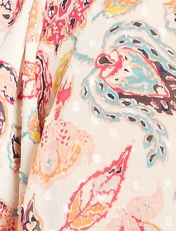 Blusa de punto de plumeti de 'flores' - ROSA - Kiabi - 20.00€