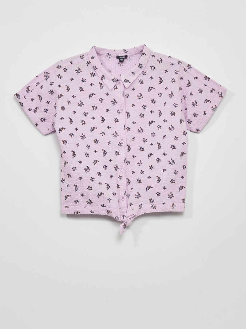 Blusa de punto gofrado PURPURA - Kiabi