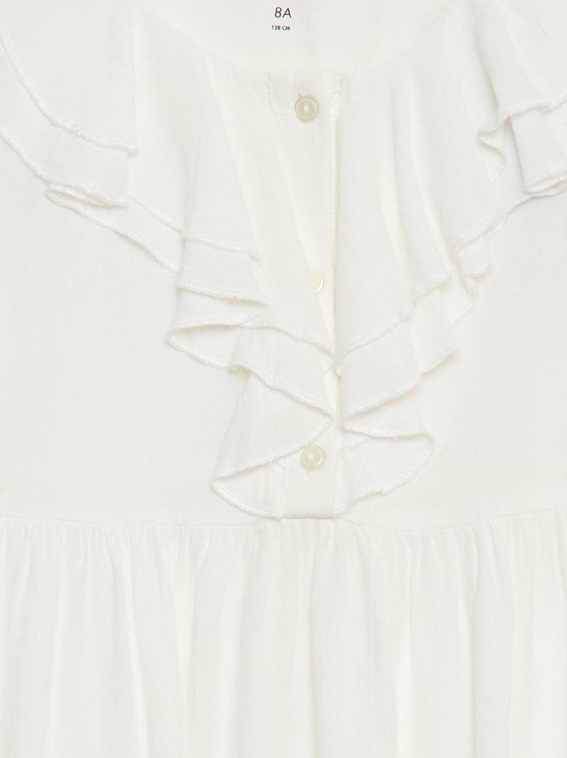 Blusa de punto ligero con estampado Blanco - Kiabi