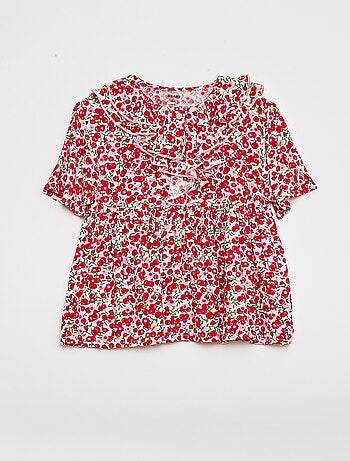 Blusa de punto ligero con estampado