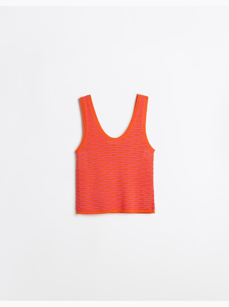 Blusa de punto tejido, MO Fashion Naranja - Kiabi