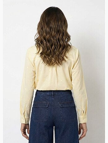 Blusa de rayas con bordado de corazón - AFIBEL