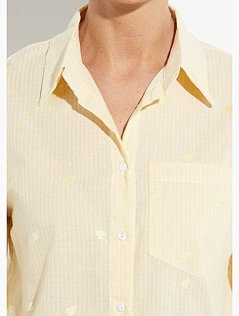 Blusa de rayas con bordado de corazón - AFIBEL