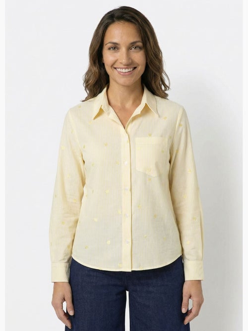 Blusa de rayas con bordado de corazón - AFIBEL - Kiabi