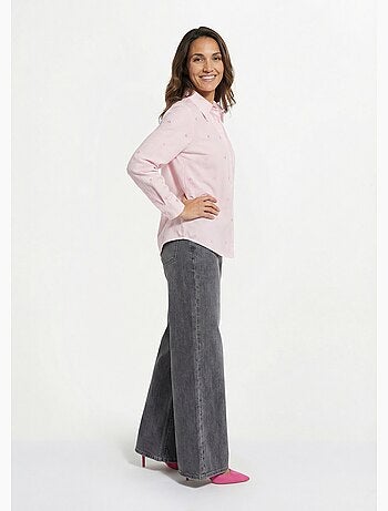 Blusa de rayas con bordado de corazón - AFIBEL