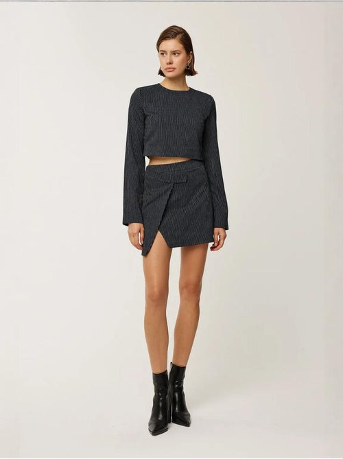 Blusa de rayas con cuello redondo hiccup - Kiabi Blusa de rayas con cuello redondo hiccup - Kiabi