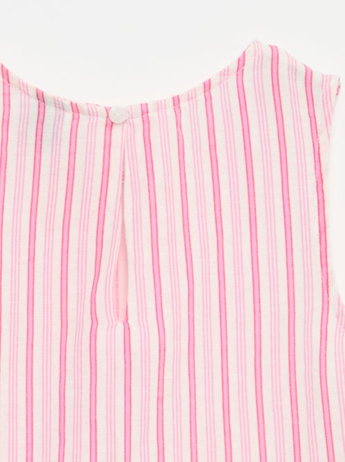 Blusa de rayas con lazos de fantasía - Kiabi