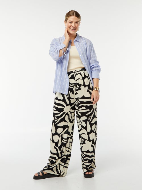 Blusa de rayas de manga larga 'Only Carmakoma' - Kiabi