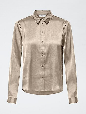 Blusa de satén con lentejuelas