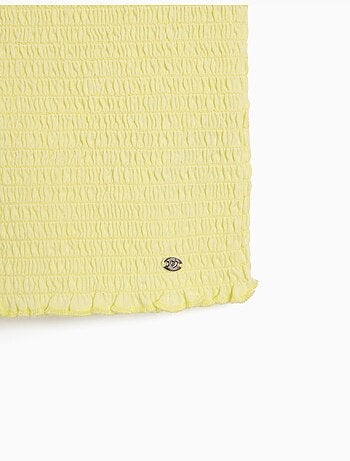 Blusa de tapa fruncida, mo fashion