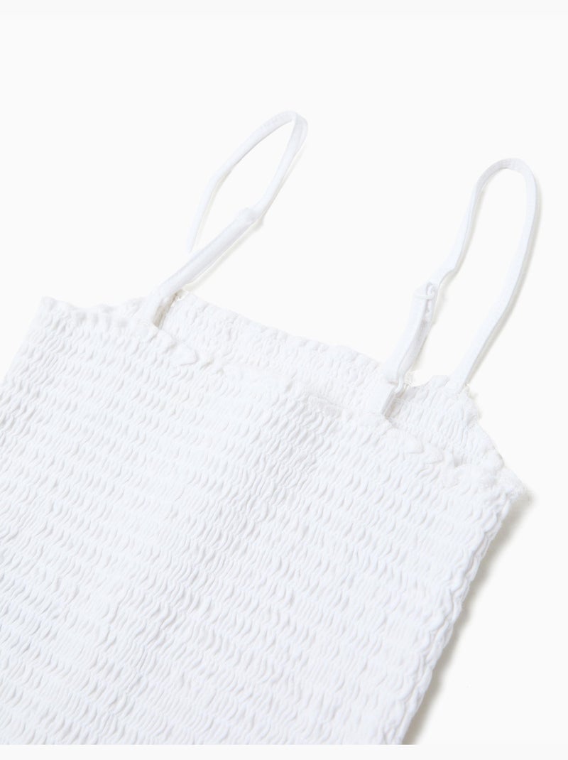 Blusa de tapa fruncida, mo fashion Blanco - Kiabi