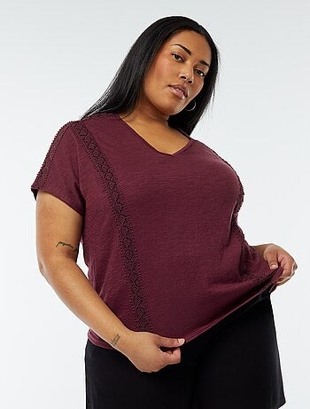 Blusa de tejido de crepé con bordados