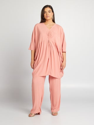 Blusa de tejido de crepé