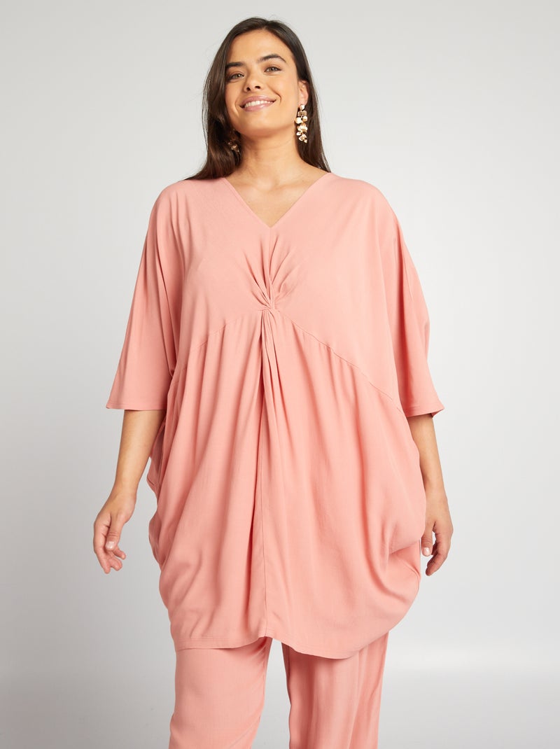 Blusa de tejido de crepé ROSA - Kiabi