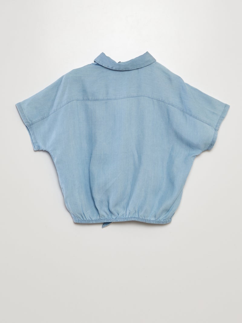 Blusa de tencel AZUL - Kiabi