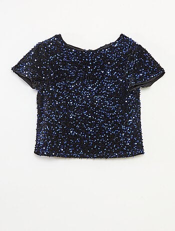 Blusa de terciopelo con lentejuelas