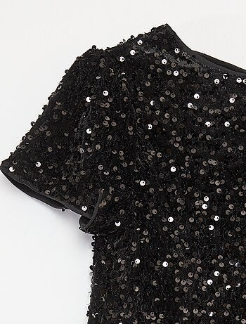 Blusa de terciopelo con lentejuelas