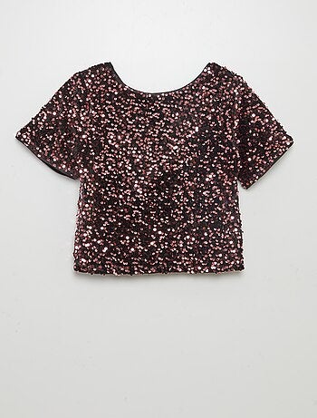 Blusa de terciopelo con lentejuelas