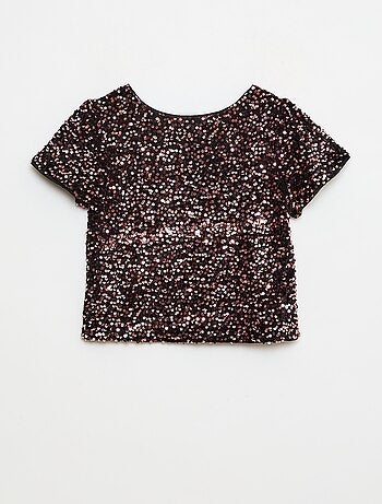 Blusa de terciopelo con lentejuelas