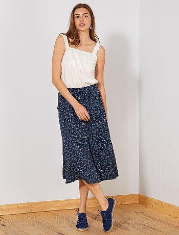 Blusa de tirantes con bordado inglés - Kiabi