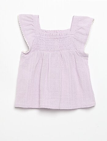 Blusa de tirantes de dobby