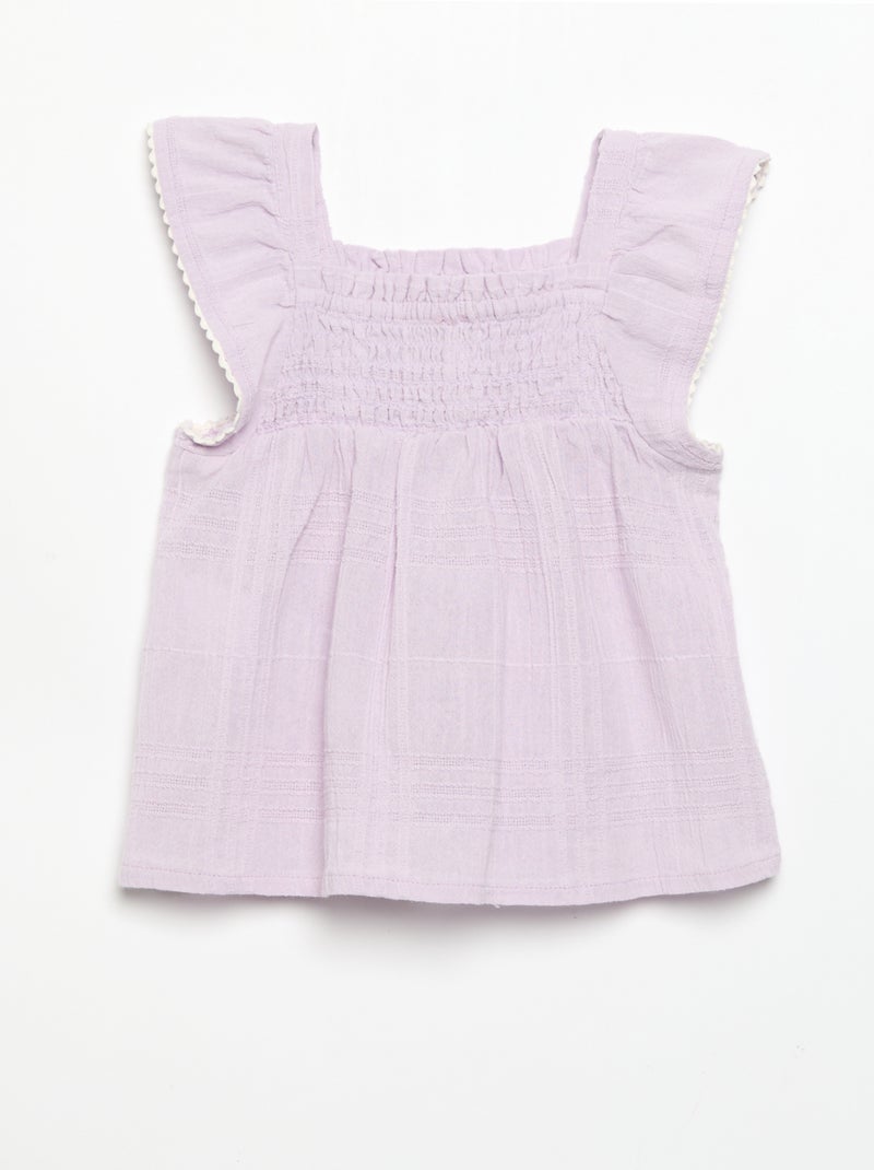 Blusa de tirantes de dobby Purpura - Kiabi