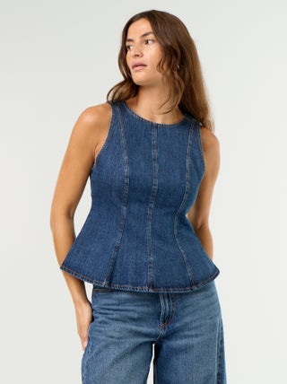 Blusa de vaquero sin mangas
