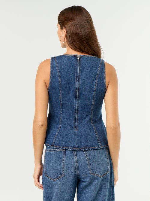 Blusa de vaquero sin mangas - Kiabi Blusa de vaquero sin mangas - Kiabi