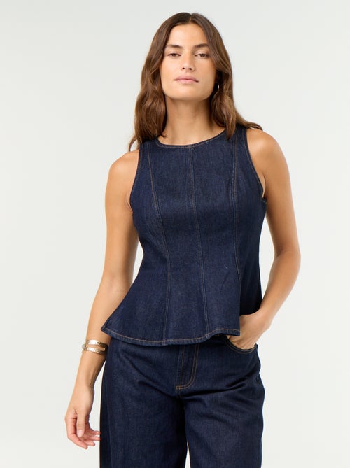 Blusa de vaquero sin mangas - Kiabi Blusa de vaquero sin mangas - Kiabi