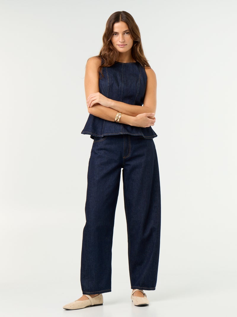 Blusa de vaquero sin mangas Azul - Kiabi