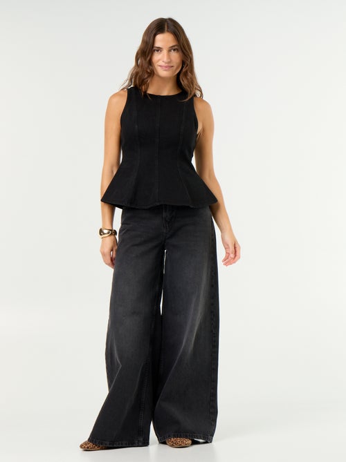 Blusa de vaquero sin mangas - Kiabi Blusa de vaquero sin mangas - Kiabi