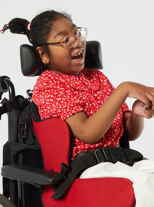 Blusa de viscosa con cuello con volantes - colección fácil de poner - Kiabi