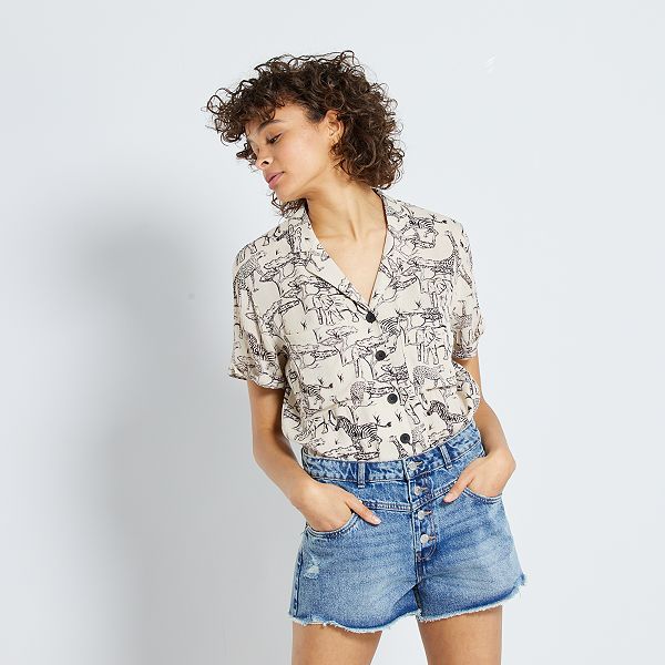 blusa estampada mujer