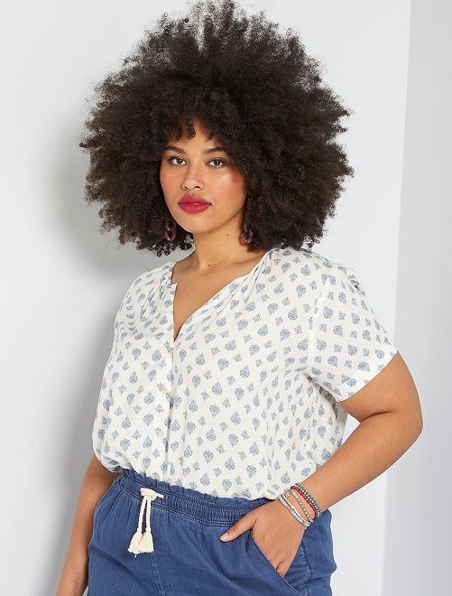 Blusa estampada - BLANCO - Kiabi - 15.00€