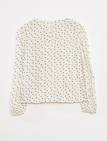 Blusa estampada de punto de crepé