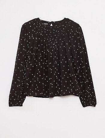 Blusa estampada de punto de crepé