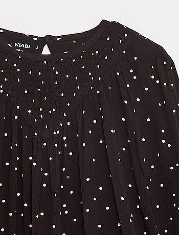 Blusa estampada de punto de crepé