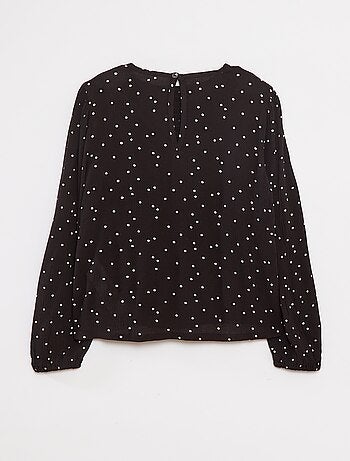 Blusa estampada de punto de crepé